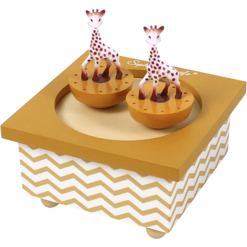 Boîte à musique magnétique Sophie la girafe caramel (11,5 x 8,5 cm) Trousselier