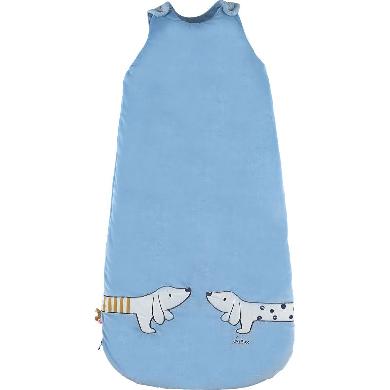 Gigoteuse chaude évolutive en veloudoux Aston & Jack chien bleue TOG 2.0 (90-110 cm) Noukie's