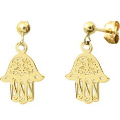 Boucles d'oreilles Main de Fatma (or jaune 375°) - Lucas Lucor