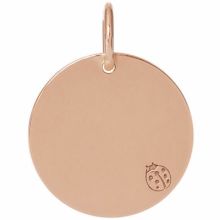 Médaille de naissance Petite Coccinelle 15 mm (or rose 750°)  par Je t'Ador