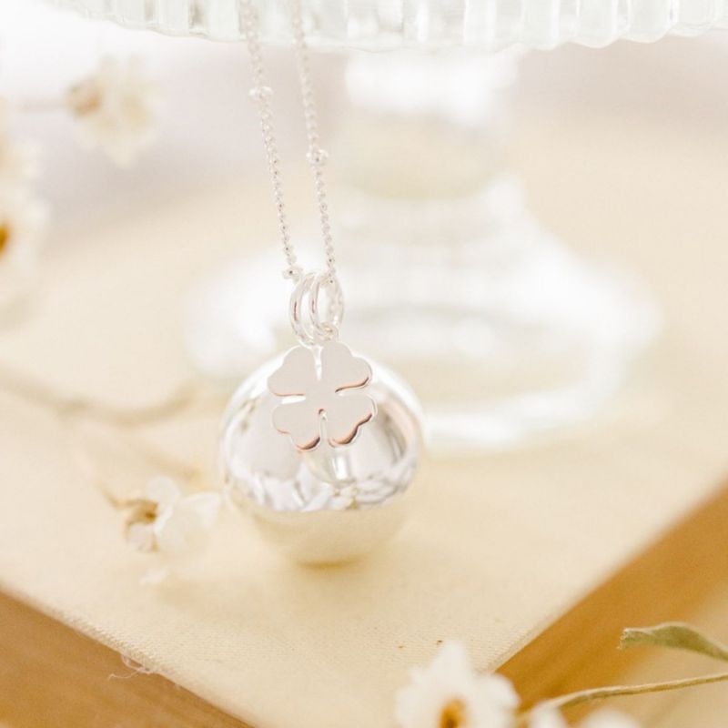 Bola de grossesse Gri-Gri Trèfle chaîne (plaqué argent 925) Pleine Lune Produit 1