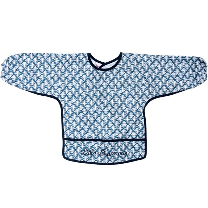 Bavoir à manches plastifié Little Charmeur bleu BB & Co