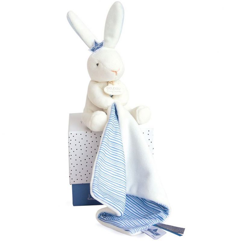 Coffret peluche avec doudou Lapin matelot Poudre de Perlidoudou (10 cm) Doudou et Compagnie