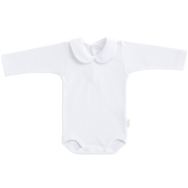 Body col manches longues interlock blanc (6 mois : 68 cm) Cambrass