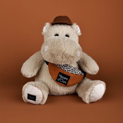 Peluche Hippopotame HELLO BROOK beige (20 cm)