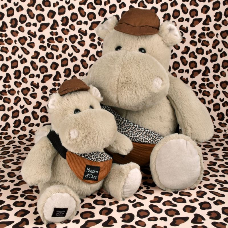 Peluche Hippopotame HELLO BROOK beige (20 cm) Histoire d'Ours Ambiance 5