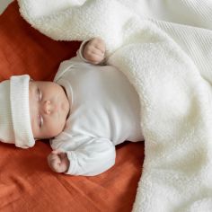 Couverture en sherpa Blanche (75 x 100 cm)