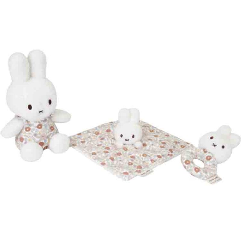 Coffret cadeau 3 pièces lapin Miffy Vintage Flowers Little Dutch