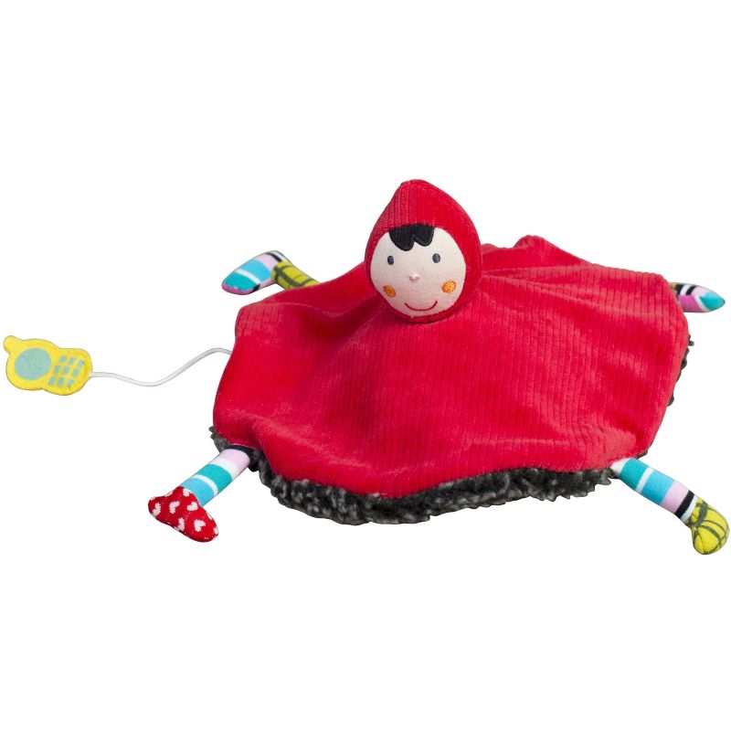 Doudou musical réversible Loup et Chaperon rouge (26 cm) Ebulobo