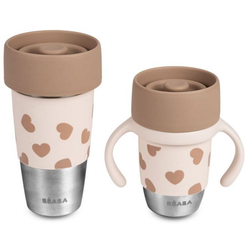 Coffret duo 2 tasses parent enfant Click & Drink Mini & Me BigLove Béaba Produit 1