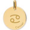 Médaille zodiaque Cancer personnalisable (or jaune 750°) - Lucas Lucor