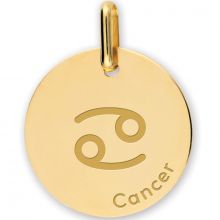 Médaille zodiaque Cancer personnalisable (or jaune 750°)  par Lucas Lucor