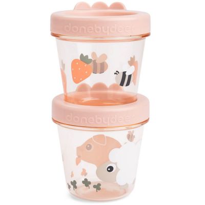 Lot de 2 pots de conservation Tiny farm Rose  par Done by Deer