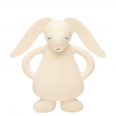 Lapin de dentition en caoutchouc naturel crème - Moonie