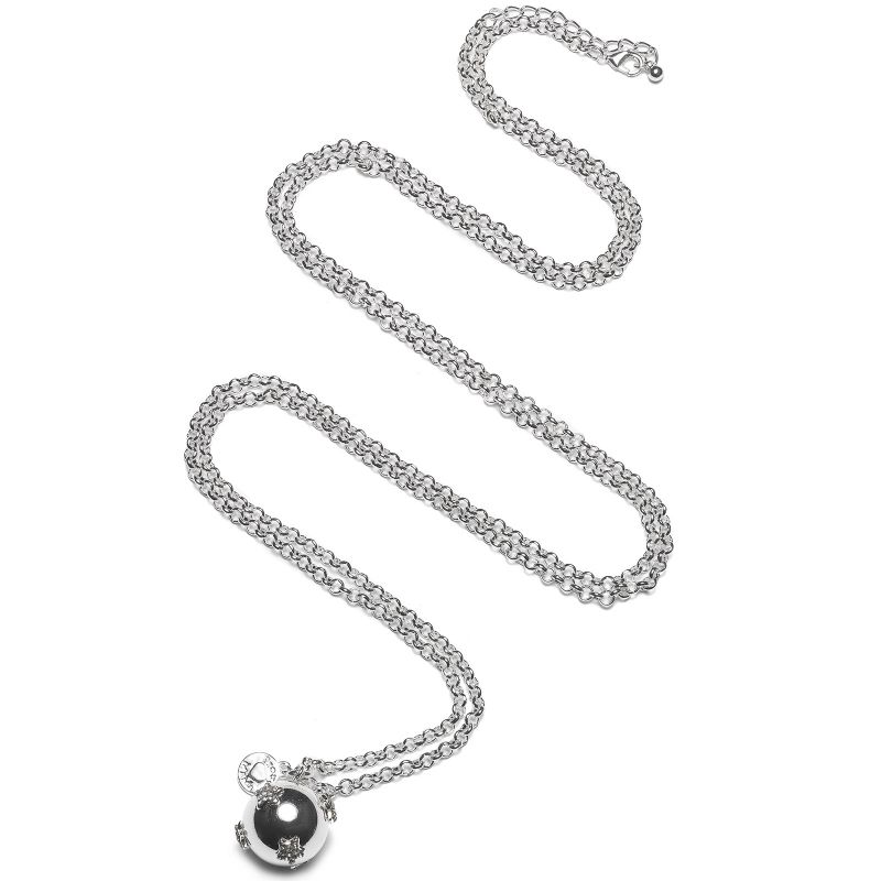 Bola sur chaîne argent Jasseron étoiles (argent, plaqué argent) Proud MaMa