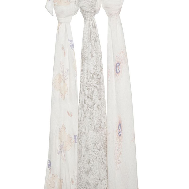 Lot de 3 maxi langes Silky soft Featherlight (120 x 120 cm) aden + anais