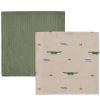 Lot de 2 langes en mousseline de coton Crocodile (70 x 70 cm) - OYOY Mini