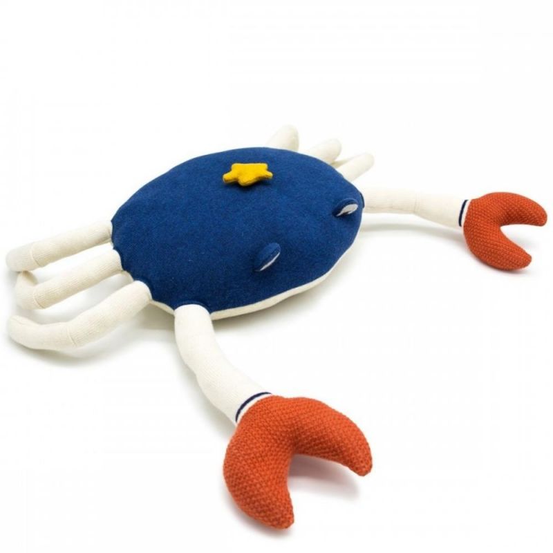 Coussin crabe bleu marine (26 x 60 cm) L'oiseau bateau
