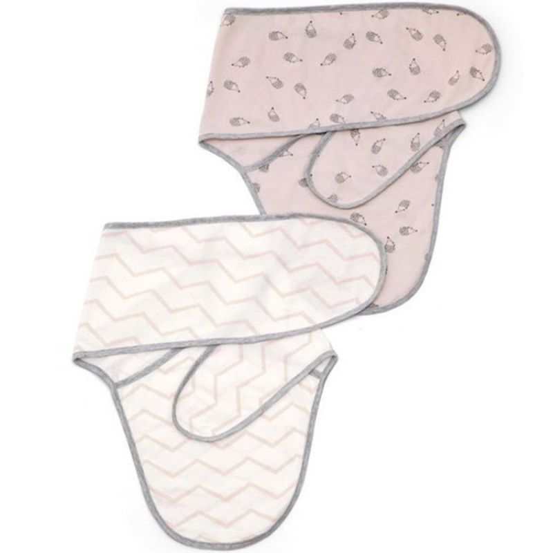 Lot de 2 couvertures d'emmaillotage roses hérisson Mamas and Papas