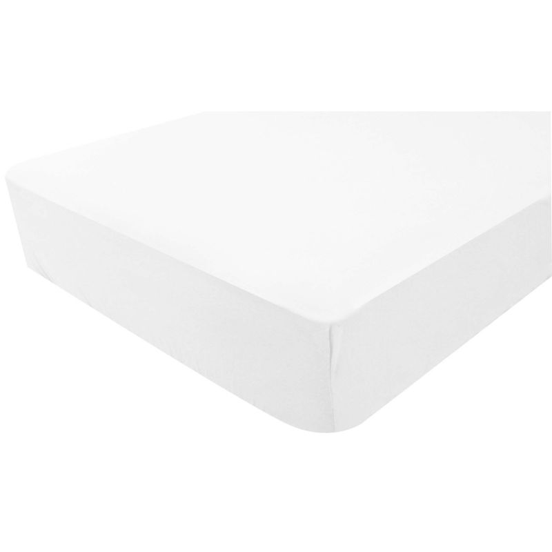 Drap housse jersey blanc (60 x 120 cm) Domiva