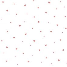 Papier peint intissé Lovely hearts rose (10 m)  par Lilipinso