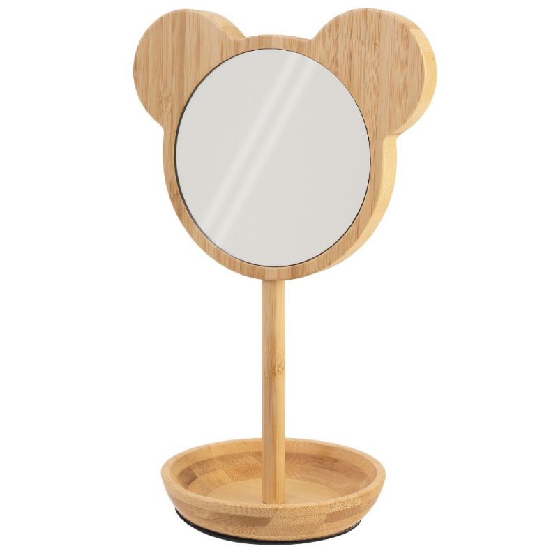 Miroir sur pied en bambou Ours BAMBAM