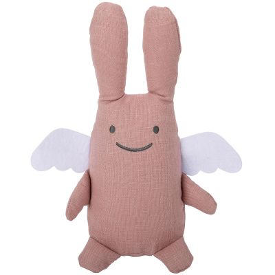 Peluche musicale ange lapin rose (24 cm)