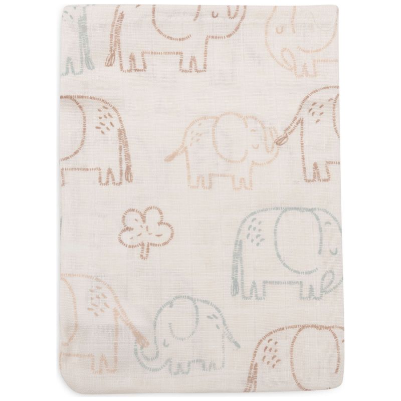 Lot de 3 gants de toilette en gaze de coton Elephant Tales Jollein Produit 3