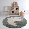 Tapis rond Bohemian Bird Aqua (120 cm) Nattiot Ambiance 2