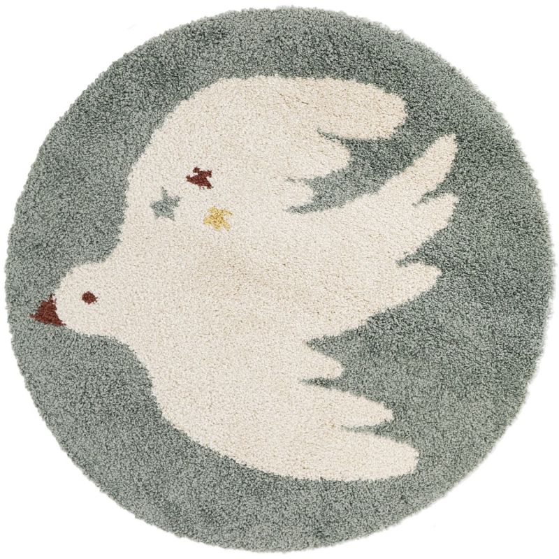 Tapis rond Bohemian Bird Aqua (120 cm) Nattiot Produit 1