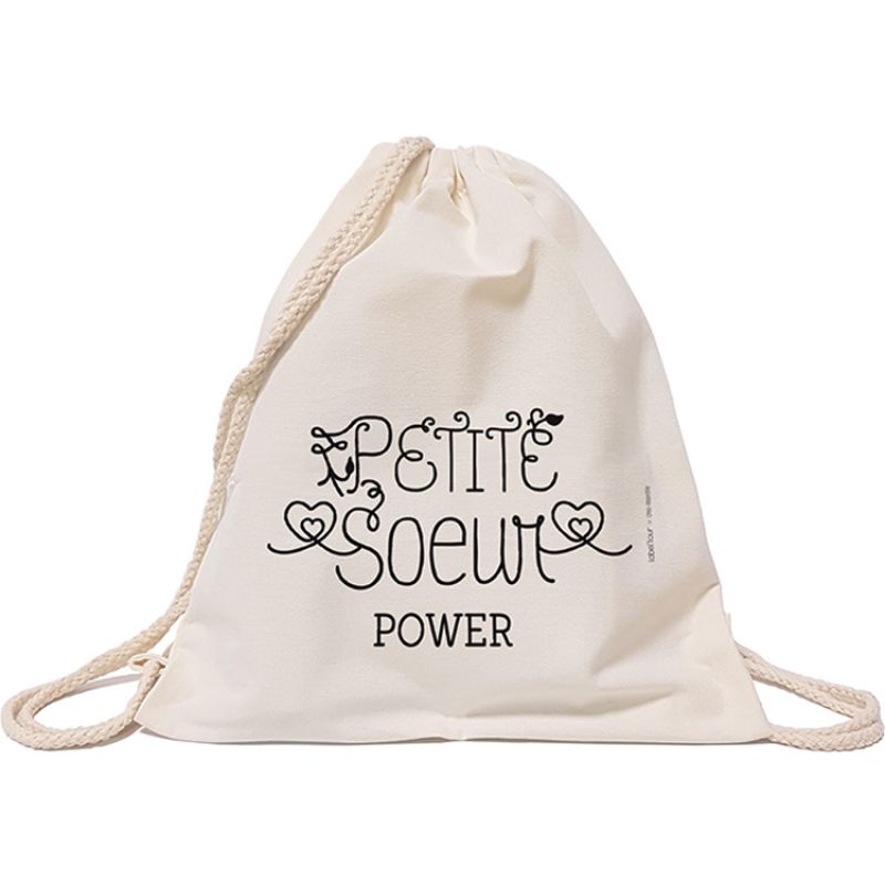 Sac à ficelles Petite soeur power Créa Bisontine