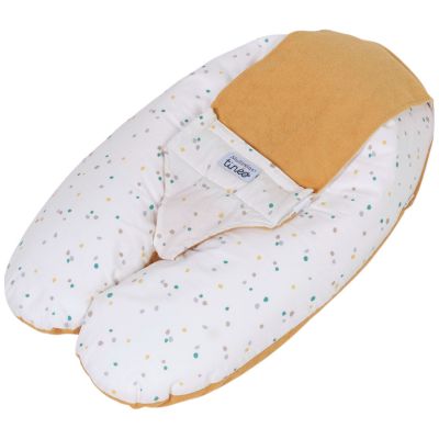 Coussin de grossesse Multirelax éponge jaune pois