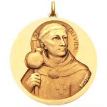 Médaille Saint Olivier (or jaune 750°)  par Becker
