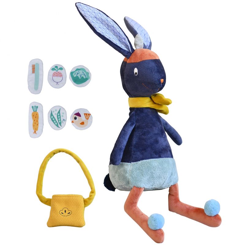 Peluche d'activités Gabin Lapin (45 cm) Ebulobo