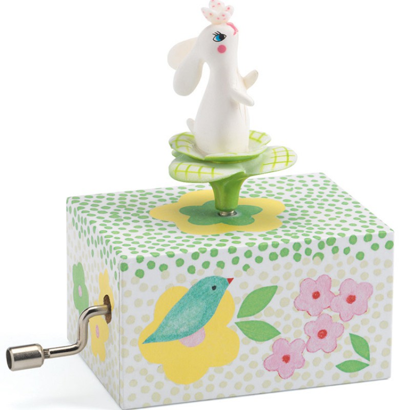 Cube manivelle Lapin dans le jardin Djeco