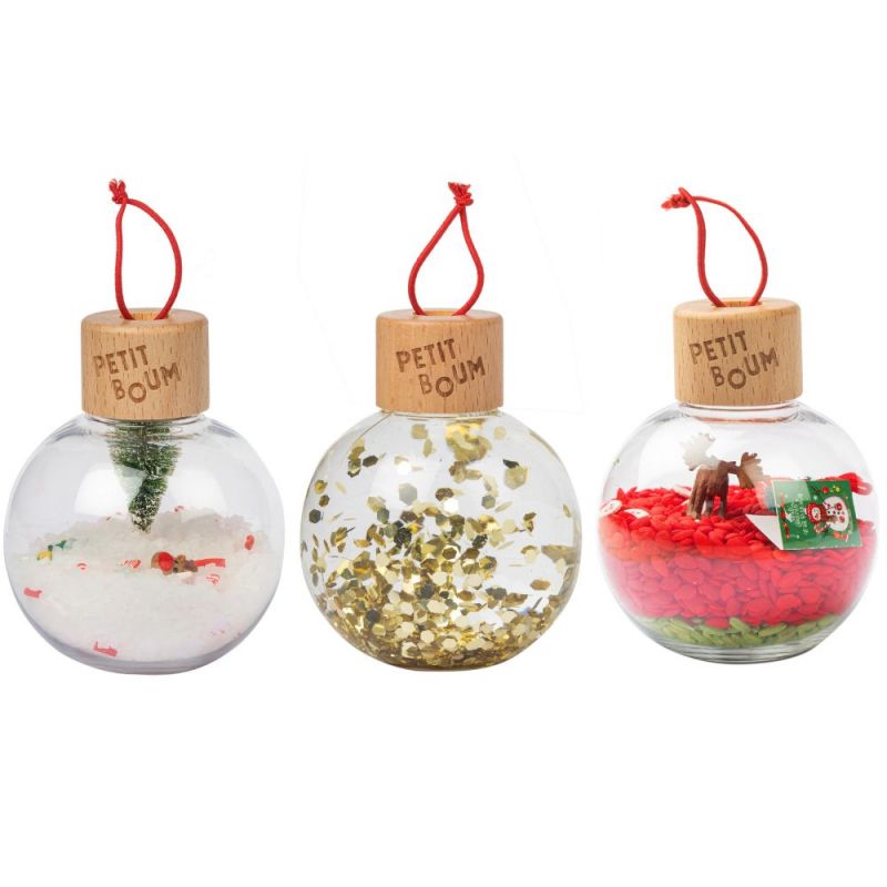 Lot de 3 boules de Noël sensorielles Christmas Petit Boum Produit 1 grande taille