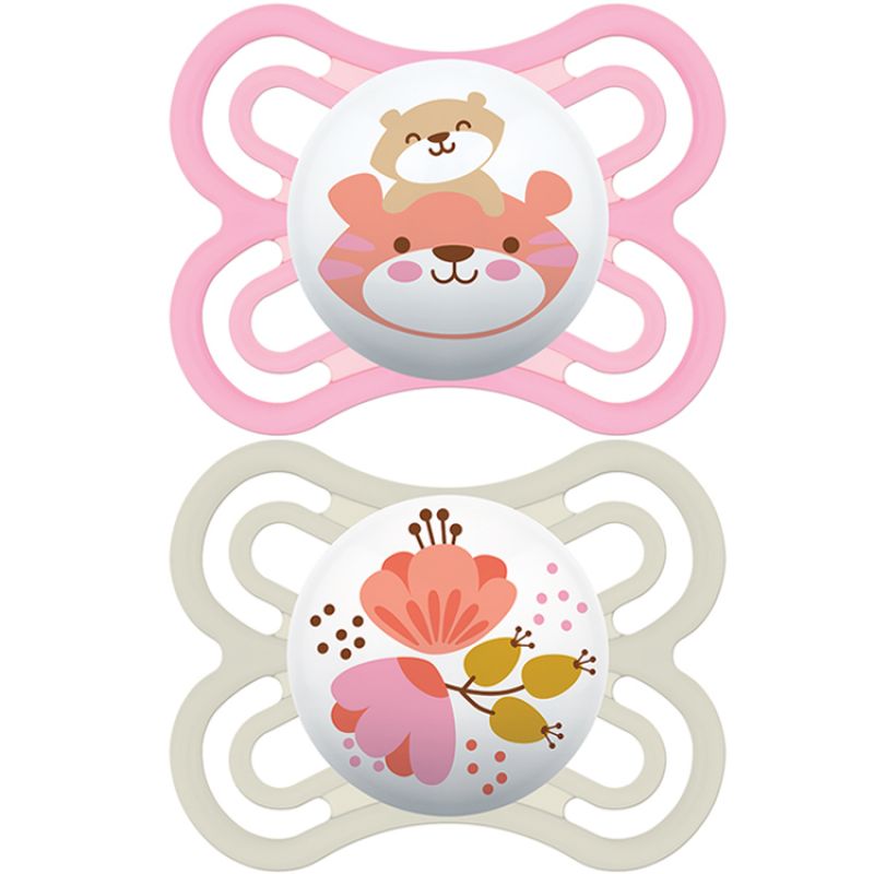Lot de 2 sucettes anatomiques Perfect fille (2-6 mois) MAM