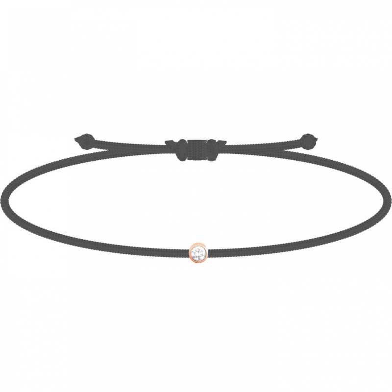 Bracelet diamant Mon Petit Diam's noir (or rose) My First Diamond