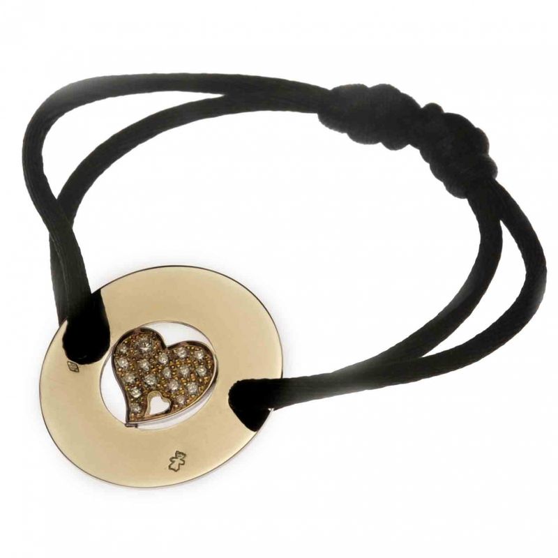 Bracelet cordon Bulle empierré motif au choix (25 mm) Loupidou