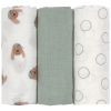 Lot de 3 langes mousseline GOTS Tiny Team Chien (60x60 cm) Lässig Produit 3