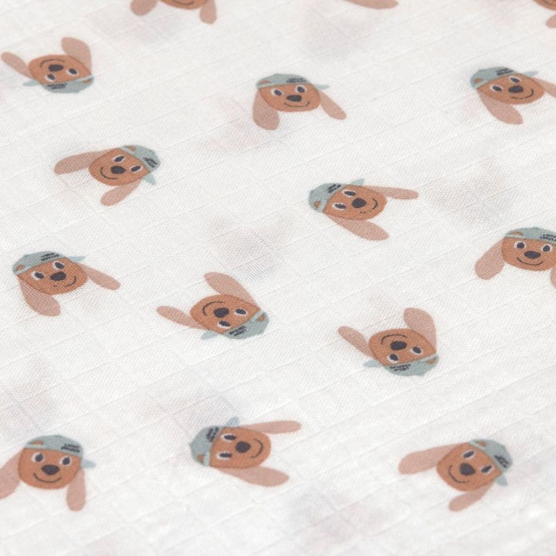 Lot de 3 langes mousseline GOTS Tiny Team Chien (60x60 cm) Lässig Produit 4