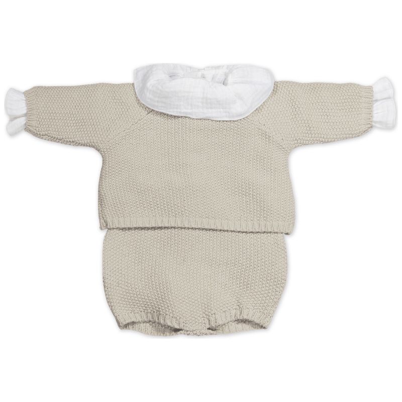 Ensemble 3 pièces en tricot beige (0-1 mois) Pasito a pasito Produit 3