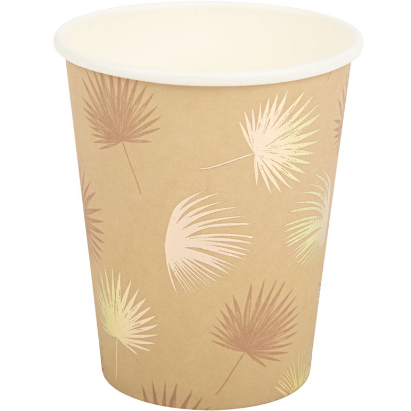 Lot de 8 gobelets en carton Exotique Mood Arty Fêtes Factory