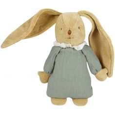 Peluche musicale lapin nid d'ange vert céladon (28 cm) - Trousselier