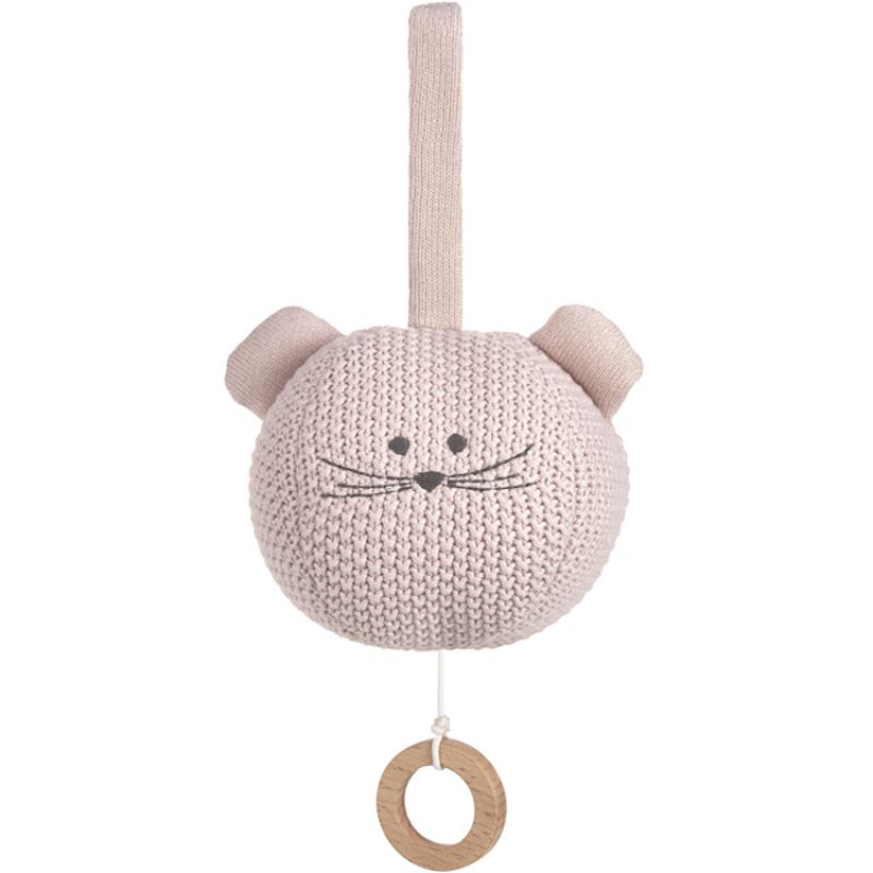 Peluche musicale à suspendre tricotée Little Chums souris Lässig