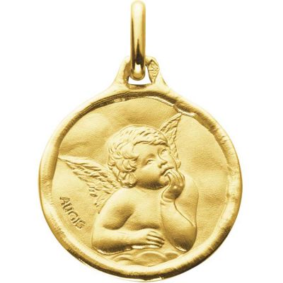 Médaille ronde Ange Raphaël (or jaune 750°) A.Augis