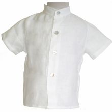 Chemise de baptême blanche manches courtes (5 ans)  par Nice Kids