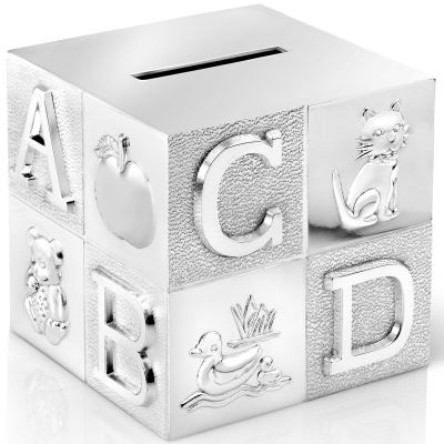Tirelire Cube alphabet Zilverstad