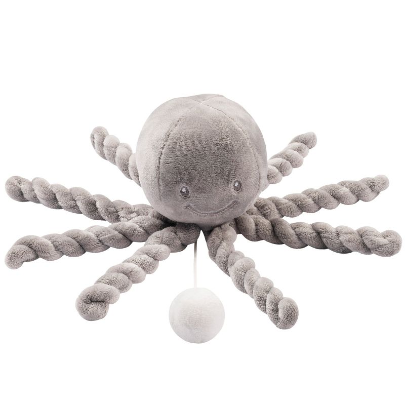 Peluche musicale pieuvre Lapidou gris (28 cm) Nattou