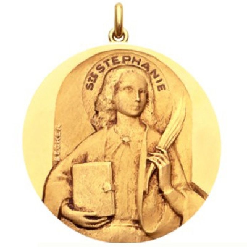 Médaille Sainte Stéphanie (or jaune 750°) Becker
